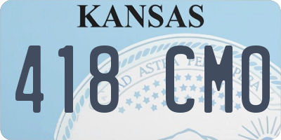 KS license plate 418CMO