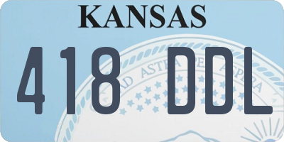 KS license plate 418DDL