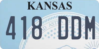 KS license plate 418DDM