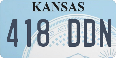 KS license plate 418DDN