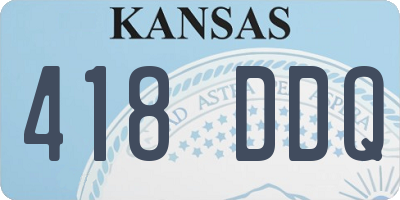 KS license plate 418DDQ
