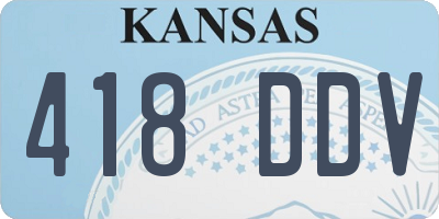 KS license plate 418DDV