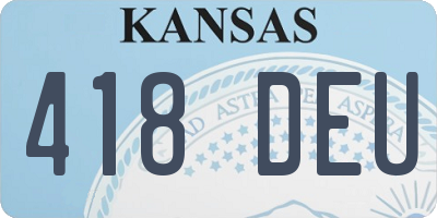 KS license plate 418DEU