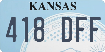 KS license plate 418DFF