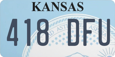KS license plate 418DFU