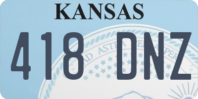 KS license plate 418DNZ