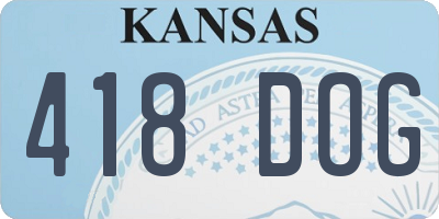 KS license plate 418DOG