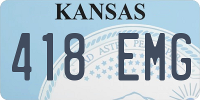KS license plate 418EMG