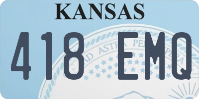KS license plate 418EMQ