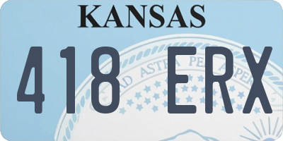 KS license plate 418ERX