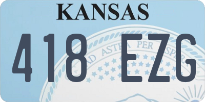 KS license plate 418EZG