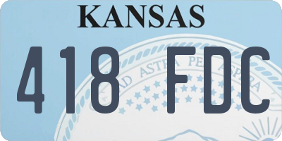 KS license plate 418FDC