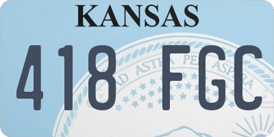 KS license plate 418FGC
