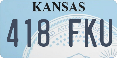 KS license plate 418FKU