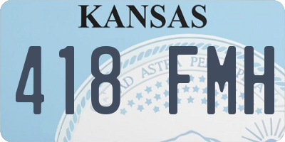 KS license plate 418FMH