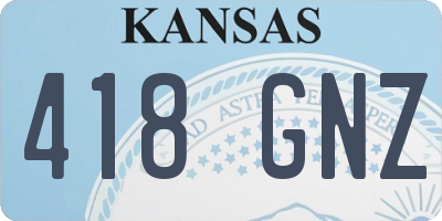 KS license plate 418GNZ