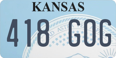 KS license plate 418GOG