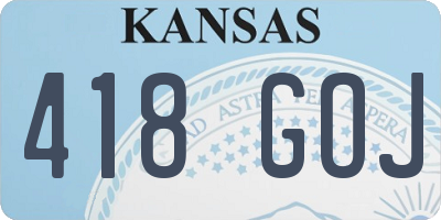 KS license plate 418GOJ
