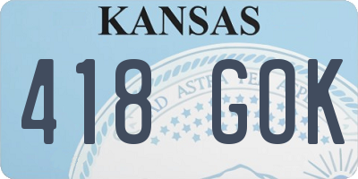 KS license plate 418GOK