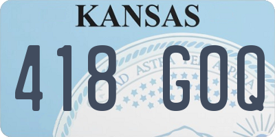 KS license plate 418GOQ