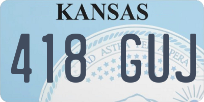 KS license plate 418GUJ