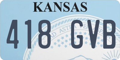 KS license plate 418GVB
