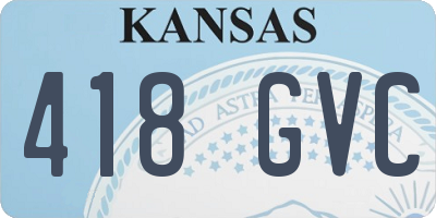 KS license plate 418GVC