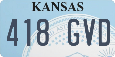 KS license plate 418GVD