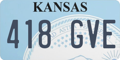 KS license plate 418GVE