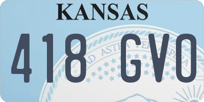KS license plate 418GVO