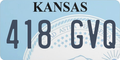 KS license plate 418GVQ