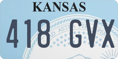 KS license plate 418GVX