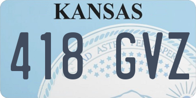 KS license plate 418GVZ