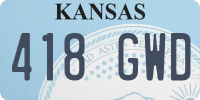 KS license plate 418GWD