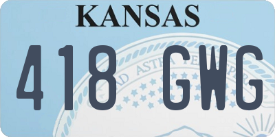KS license plate 418GWG