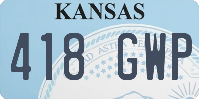 KS license plate 418GWP