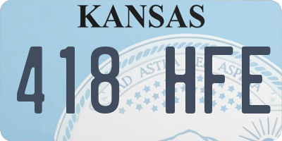 KS license plate 418HFE