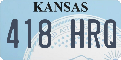 KS license plate 418HRQ