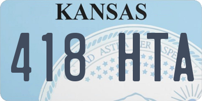 KS license plate 418HTA