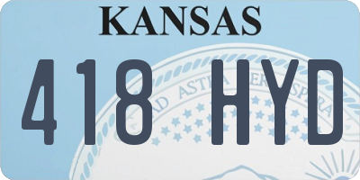 KS license plate 418HYD
