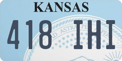 KS license plate 418IHI