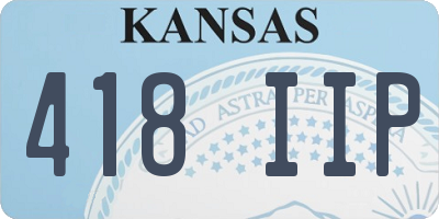 KS license plate 418IIP