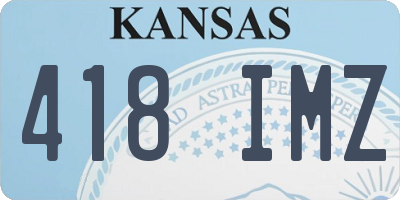 KS license plate 418IMZ