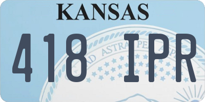 KS license plate 418IPR
