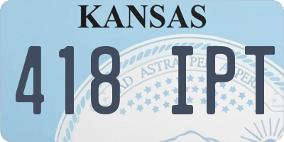KS license plate 418IPT