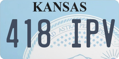 KS license plate 418IPV