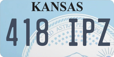 KS license plate 418IPZ