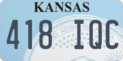 KS license plate 418IQC
