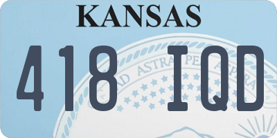 KS license plate 418IQD