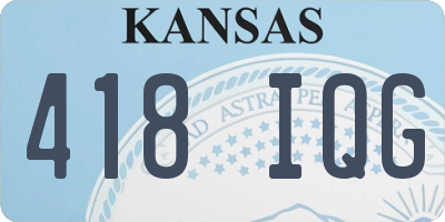 KS license plate 418IQG